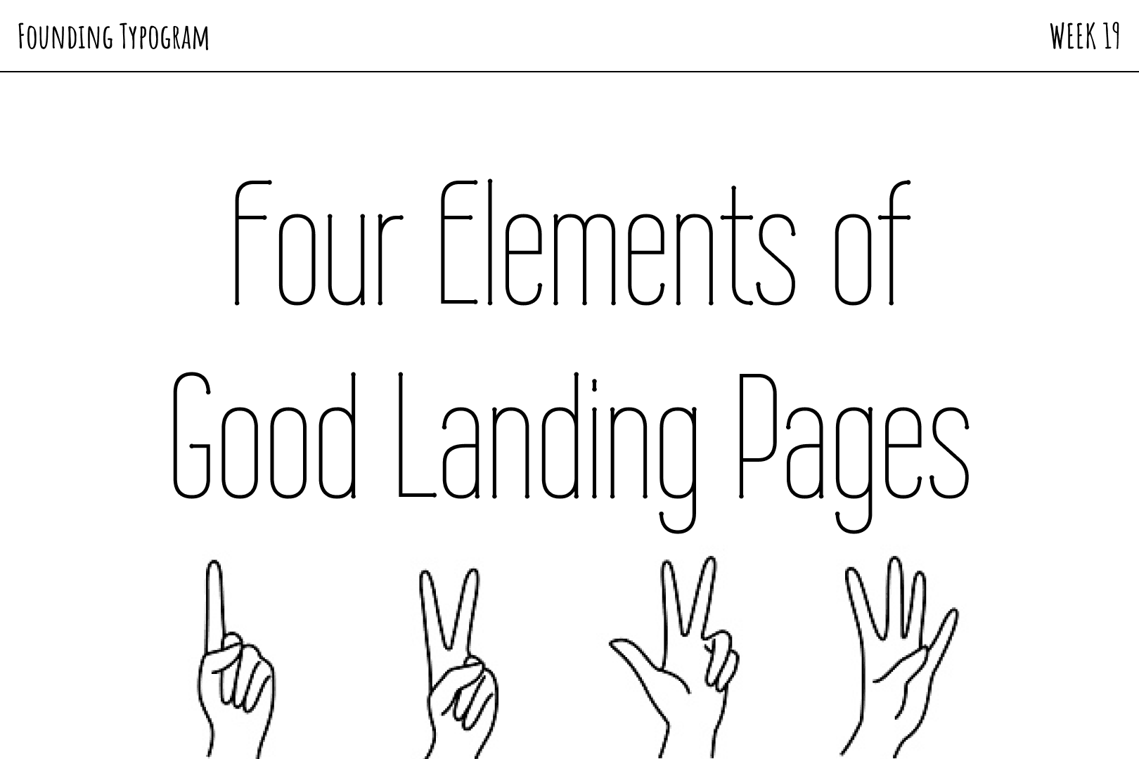 Four Elements of Good Landing Pages